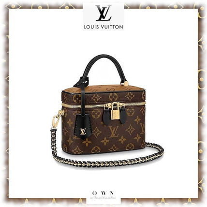 Louis Vuitton Monogram Calfskin Canvas Vanity Bags 2WAY Leather 
