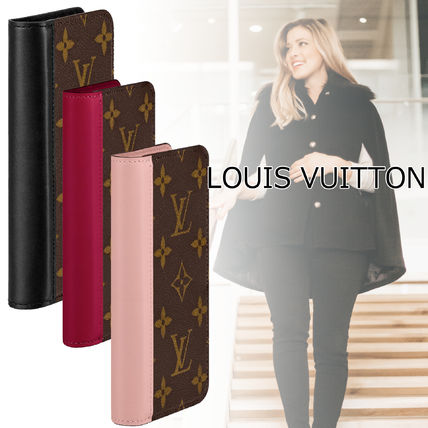 Louis Vuitton Monogram Unisex Leather Smart Phone Cases 