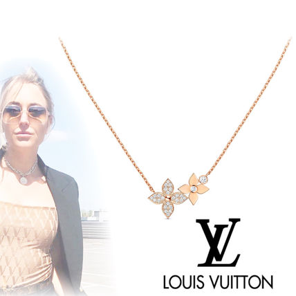 Louis Vuitton 2020 SS Star Blossom Necklace Pink Gold And Diamonds Q93689 
