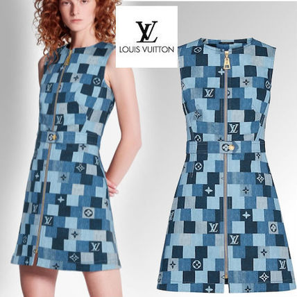 Louis Vuitton 2020 SS Short Elegant Style Logo Dresses 