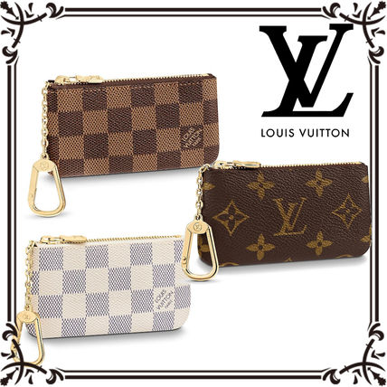 Louis Vuitton Monogram Unisex Leather Logo Keychains &amp; Bag Charms 