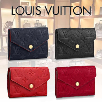 Louis Vuitton PORTEFEUILLE VICTORINE 2019 SS Monogram Unisex Plain Leather Folding Wallet Small Wallet M63701