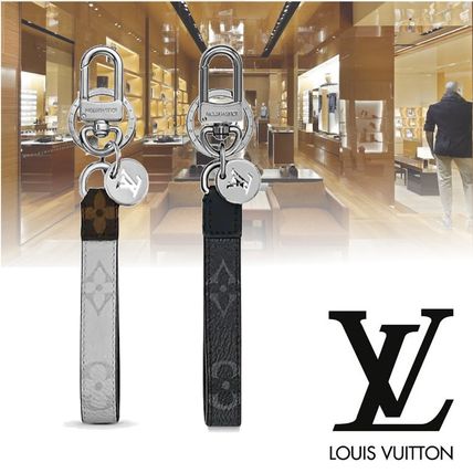 Louis Vuitton Monogram Unisex Canvas Logo KeychainsBag Charms 