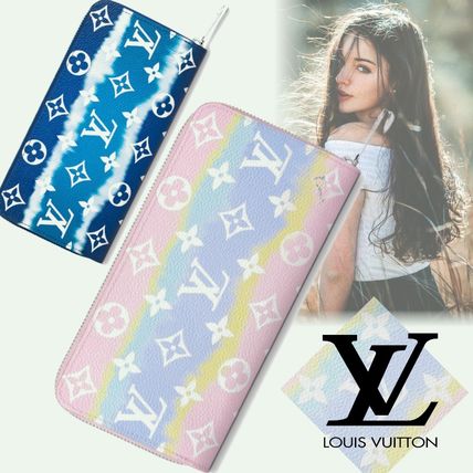 Louis Vuitton ZIPPY WALLET 2020 SS Flower Patterns Monogram Unisex Calfskin Canvas Street Style M68841 M69110 