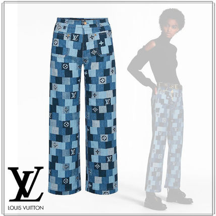 Louis Vuitton 2020 SS Monogram Street Style Cotton Logo Jeans 1A62EN1A62EO1A62EP1A62EQ1A62ER 
