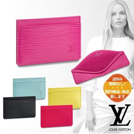 Louis Vuitton Unisex Plain Leather Long Wallet Small Wallet Logo 