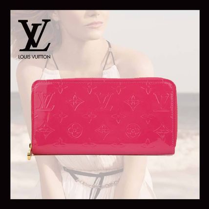 Louis Vuitton MONOGRAM VERNIS Monogram Leather Long Wallet Logo Long Wallets 