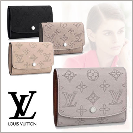 Louis Vuitton MAHINA 2020 SS Monogram Leather Folding Wallet Small Wallet Logo M68671 M62541 M62542 M62540 