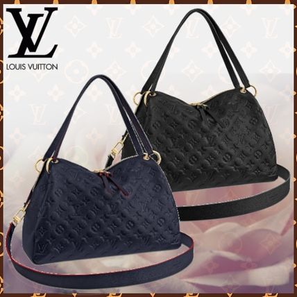 Louis Vuitton MONOGRAM EMPREINTE Monogram Blended Fabrics A4 3WAY Bi color Plain Leather 