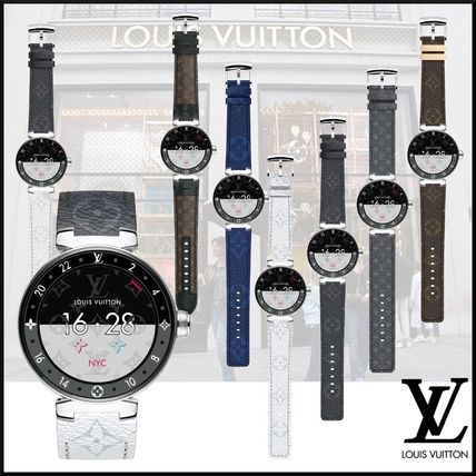Louis Vuitton Casual Style Unisex Round Digital Watches QA050Z 