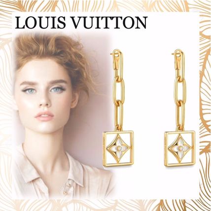 Louis Vuitton 18K Gold Office Style Formal Style Earrings 