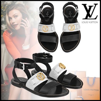 Louis Vuitton 2020 SS Open Toe Casual Style Plain Leather Elegant Style 1A66E7 