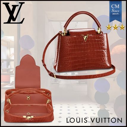 Louis Vuitton CAPUCINES 2020 SS Crocodile 2WAY Leather Crossbody Logo Handbags 