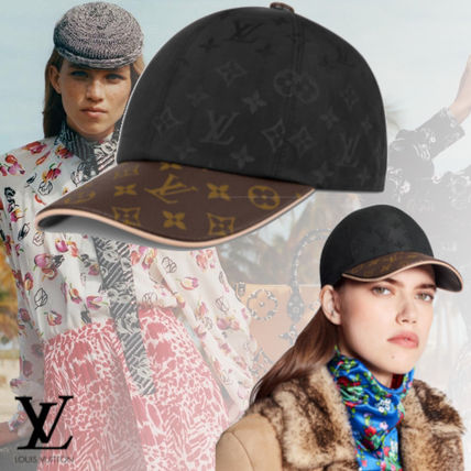 Louis Vuitton MONOGRAM 2020 21AW Unisex Blended Fabrics Street Style Icy Color Caps M76528 