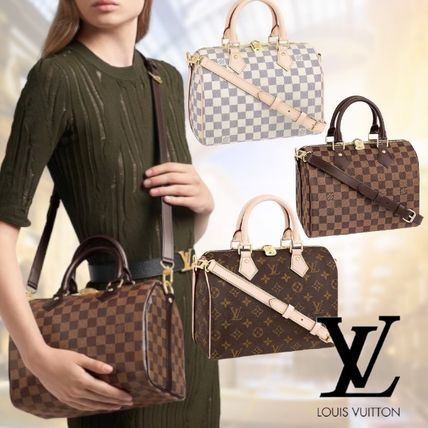 Louis Vuitton SPEEDY 2018 19AW Other Plaid Patterns Monogram Unisex Street Style 2WAY 3WAY N41368 N41374 M41113 