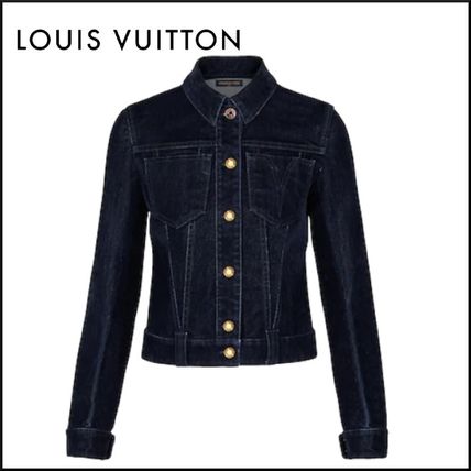 Louis Vuitton 2020 SS Monogram Casual Style Denim Plain Medium Denim Jackets 1A5JAQ 