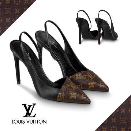 Louis Vuitton MONOGRAM 2020 21AW Monogram Casual Style Leather Pin Heels Party Style 1A86GX 