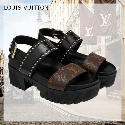 Louis Vuitton MONOGRAM 2020 SS Laureate Platform Sandal 1A6656 