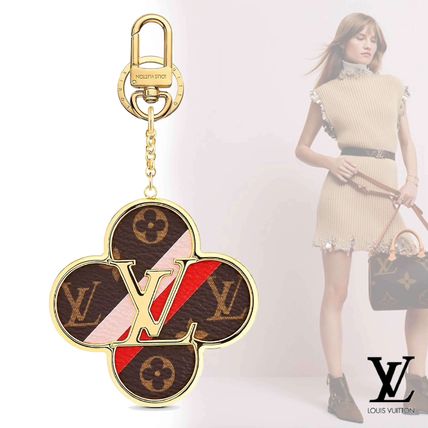 Louis Vuitton 2019 20AW Flower Patterns Monogram Unisex Calfskin Plain Leather Logo M67356 