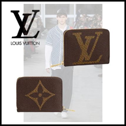 Louis Vuitton Monogram Leather Logo Coin Cases 