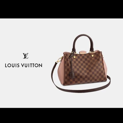 Louis Vuitton DAMIER Casual Style Canvas 2WAY Leather Elegant Style Crossbody 