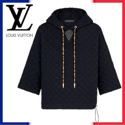 Louis Vuitton MONOGRAM 2020 21AW Short Monogram Sweat Cropped Cotton Puff Sleeves Logo 