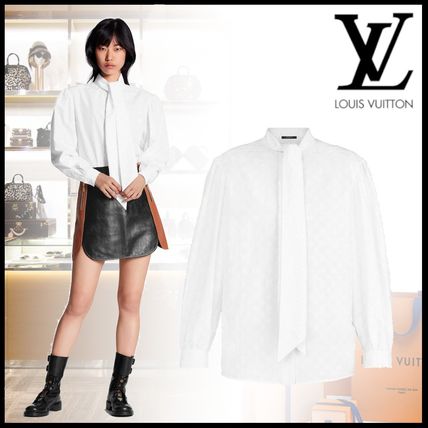 Louis Vuitton MONOGRAM 2020 SS Monogram Long Sleeves Cotton Medium Office Style 1A604Y 1A604X 1A604W 1A604V 