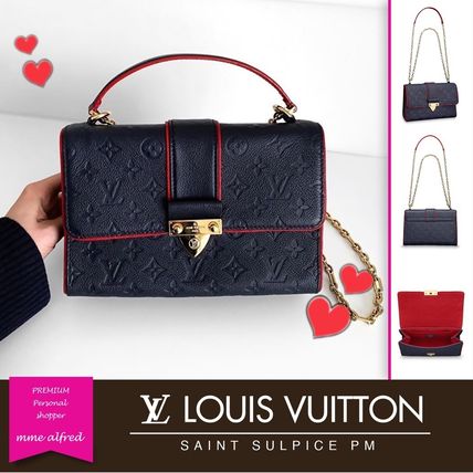 Louis Vuitton MONOGRAM EMPREINTE Plain Leather Elegant Style Crossbody Shoulder Bags 