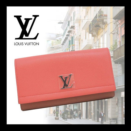 Louis Vuitton LOCKME Folding Wallet Long Wallets 