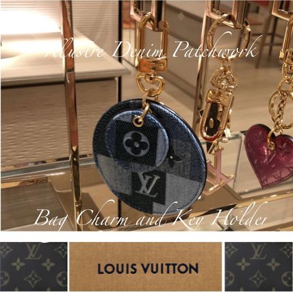 Louis Vuitton 2020 SS Illustre Denim Patchwork Bag Charm And Key Holder M69017 
