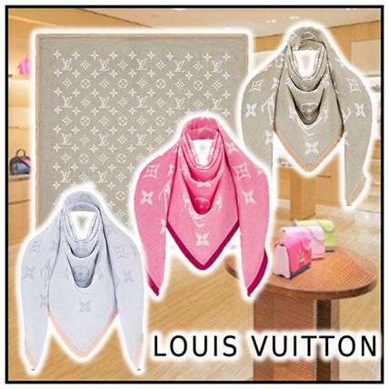 Louis Vuitton 2020 21AW 2020 21 AW SO SWEET MONOGRAM SHAWL 3colors knitfur M73697 M73679 M73678 