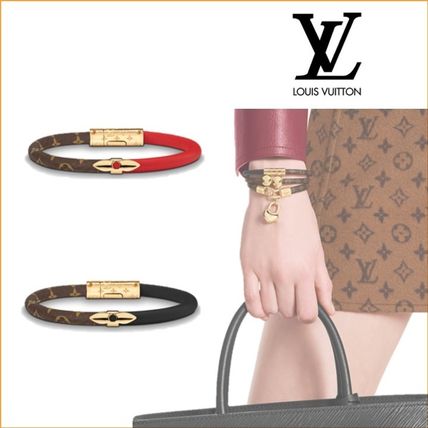 Louis Vuitton MONOGRAM Star Flower Leather Elegant Style Bracelets M6433F M6433E M6431E M6431F 