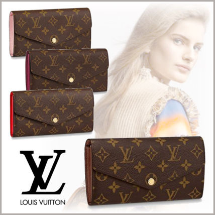 Louis Vuitton PORTEFEUILLE SARAH 2020 SS Monogram Unisex Leather Logo Long Wallets M60531 M62236 M62234 M62235 