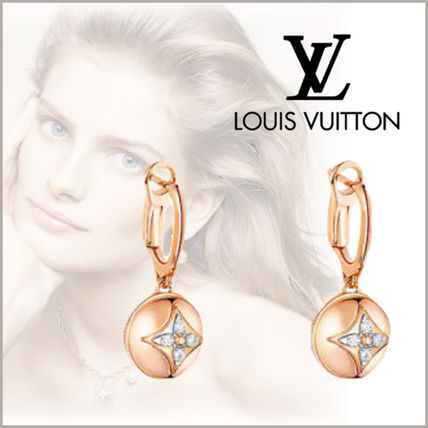 Louis Vuitton 2020 SS B Blossom Earrings Pink Gold White Gold And Diamonds Q96788 