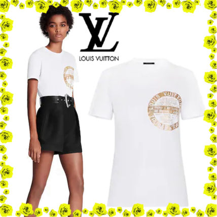 Louis Vuitton 2020 SS U Neck Cotton Short Sleeves Logo T Shirts 1A61GD 