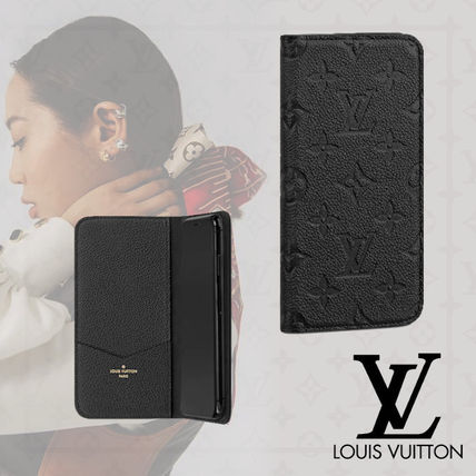 Louis Vuitton MONOGRAM EMPREINTE Unisex iPhone XS Logo Smart Phone Cases 