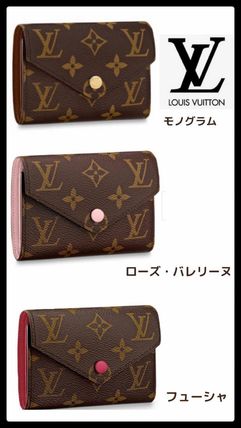 Louis Vuitton PORTEFEUILLE VICTORINE 2020 Cruise Monogram Leather Small Wallet Logo Folding Wallets 