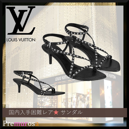 Louis Vuitton 2020 SS Monogram Square Toe Casual Style Plain Leather Elegant Style 1A7RY4 