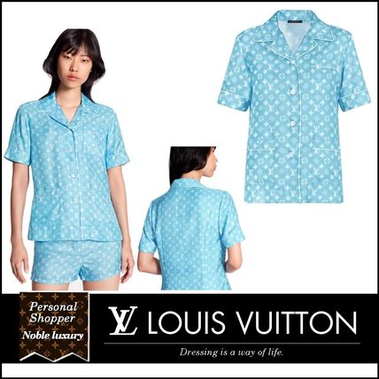 Louis Vuitton MONOGRAM 2020 SS Monogram Silk Logo LoungeSleepwear 