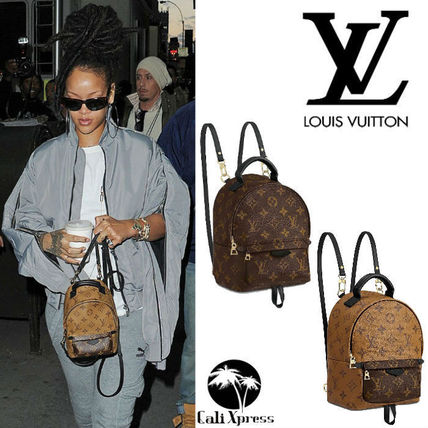 Louis Vuitton MONOGRAM MACASSAR Monogram Street Style Leather Logo Backpacks 