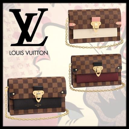Louis Vuitton 2020 21AW Zigzag Chain Leather Chain Wallet Logo Long Wallets N60237 N60222 N60221 
