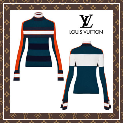 Louis Vuitton Stripes Long Sleeves Turtlenecks 