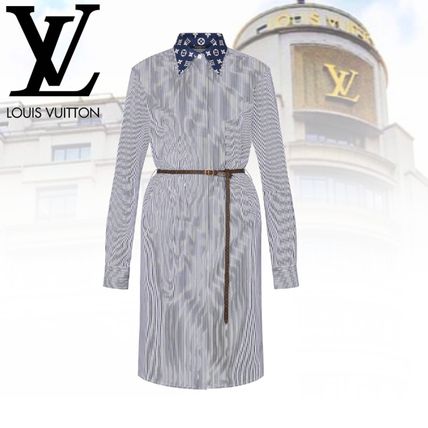 Louis Vuitton 2020 SS Stripes Monogram Casual Style Long Sleeves Cotton Medium 1A7SES 