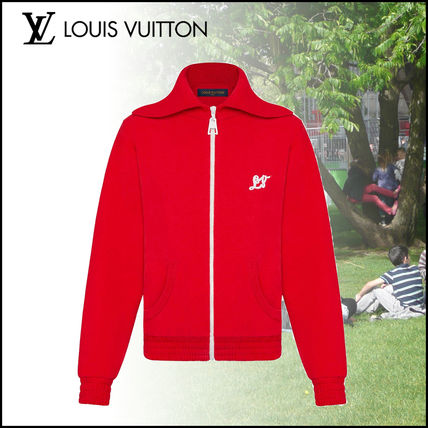 Louis Vuitton 2020 21AW Long Sleeved Red Lv Zip Jacket 1A83F1 
