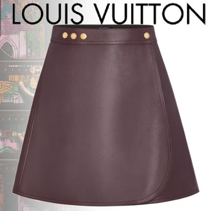 Louis Vuitton 2020 21AW Short Plain Leather Cotton Medium Party Style Elegant Style 1A824H 