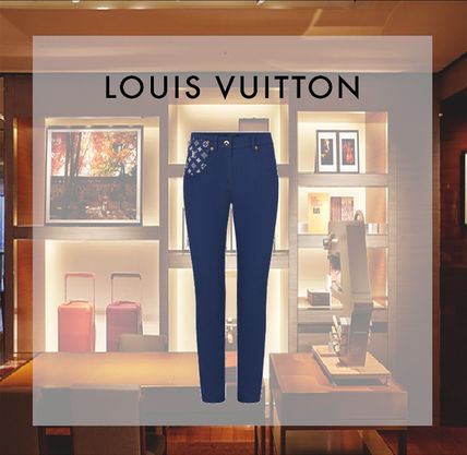 Louis Vuitton Monogram Cotton Front Button Skinny Jeans 1A7TIJ 1A7TII 1A7TIH 1A7TIG 1A7TIF 1A7TIE 