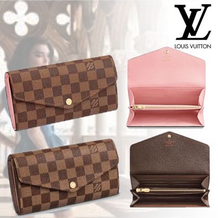 Louis Vuitton DAMIER 2020 SS Leather Long Wallet Logo Long Wallets N63209 N60114 