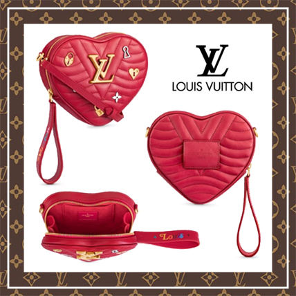 Louis Vuitton Heart Calfskin 2WAY Crossbody Logo Shoulder Bags 