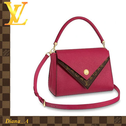 Louis Vuitton DOUBLE V Monogram Leather Handbags 