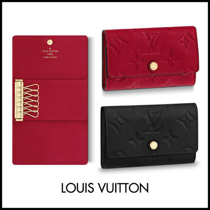 Louis Vuitton MULTICLES Unisex Plain Leather Logo KeychainsBag Charms 